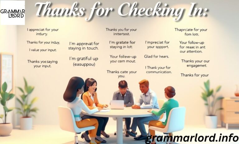 Alternative Ways to Say “Thanks for Checking In”