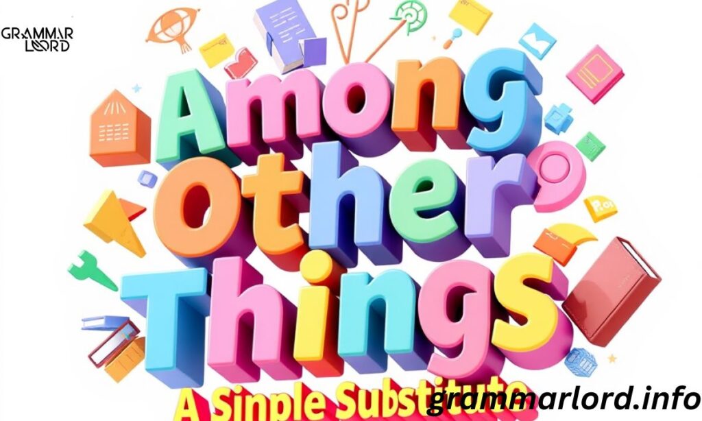 "Among Other Things" – A Simple Substitute