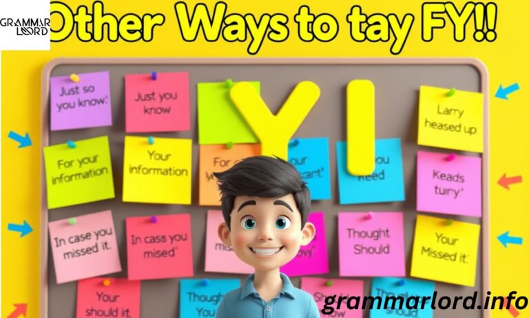 Other Ways to Say “FYI”