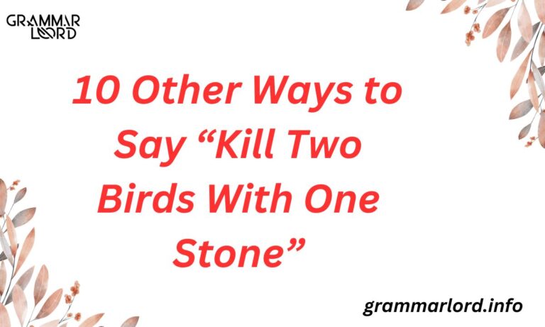 Other Ways to Say “Kill Two Birds With One Stone”