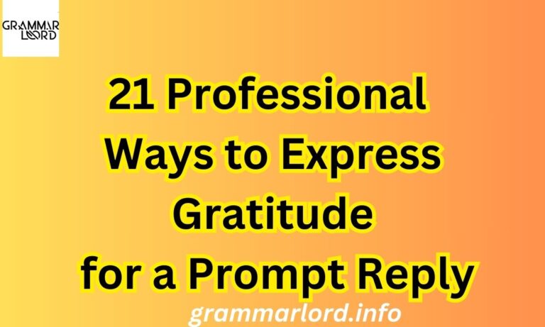 Professional Ways to Express Gratitude for a Prompt Reply