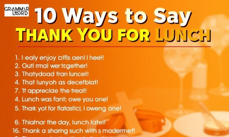 10 Ways to Say “Thank You for Lunch”