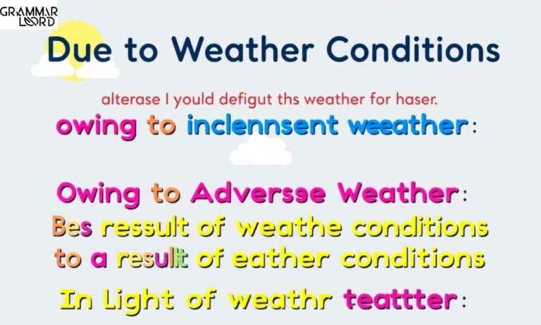 15 Other Ways to Say “Due to Weather Conditions”