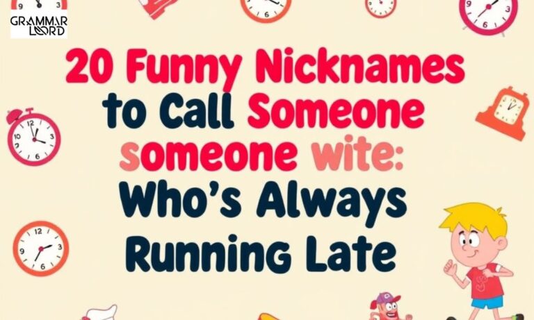 20 Funny Nicknames to Call Someone Who’s Always Running Late