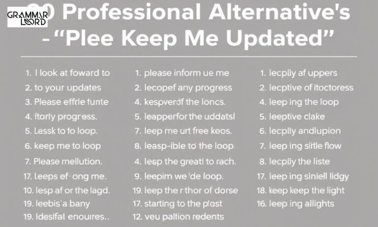 20 Professional Alternatives to “Please Keep Me Updated”