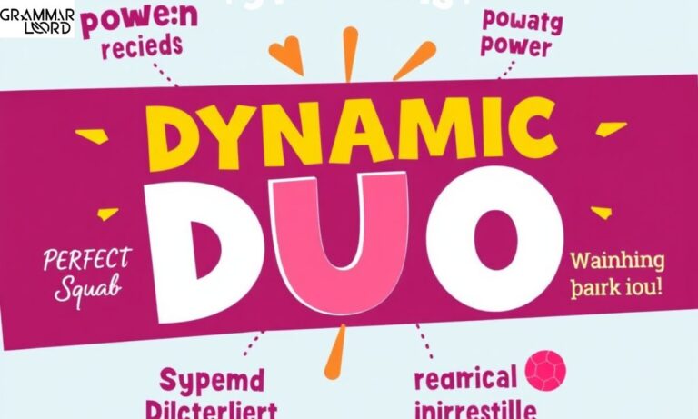 Synonyms for “Dynamic Duo”
