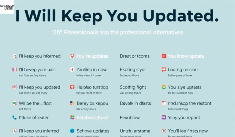 26 Professional Alternatives to “I Will Keep You Updated”
